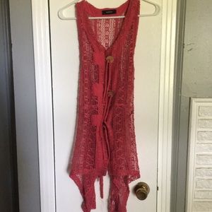 Beautiful pink button vest